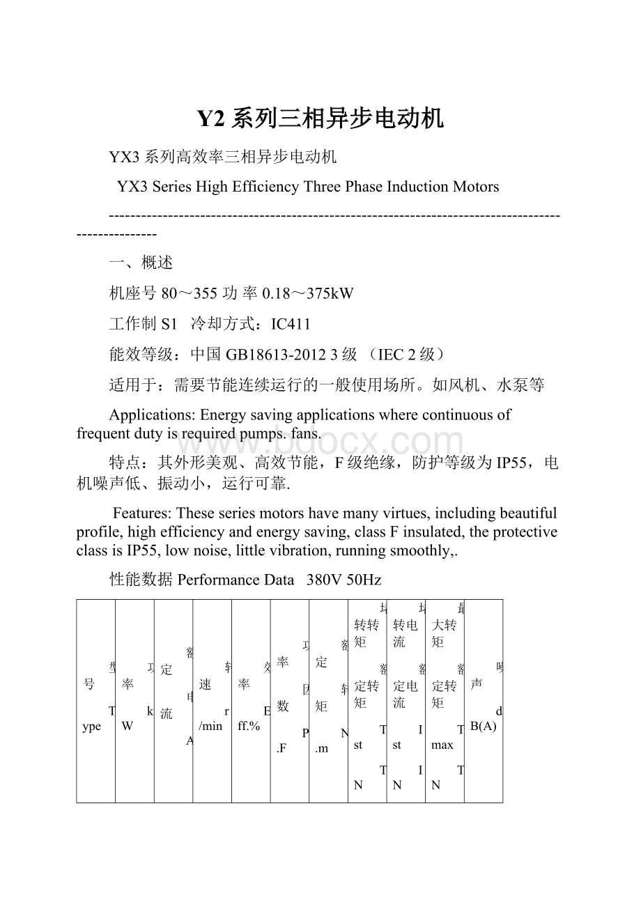 Y2系列三相异步电动机.docx