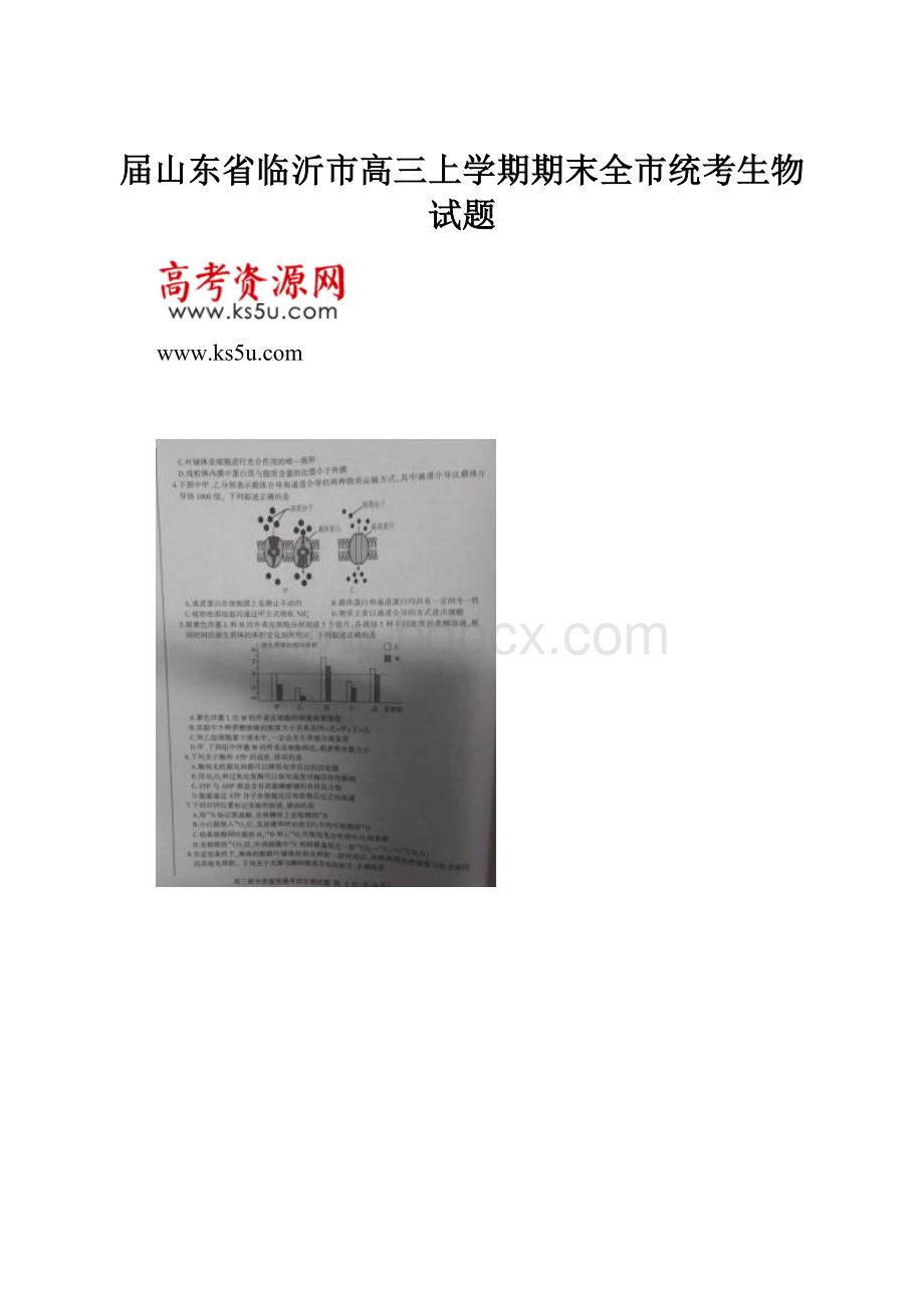 届山东省临沂市高三上学期期末全市统考生物试题.docx