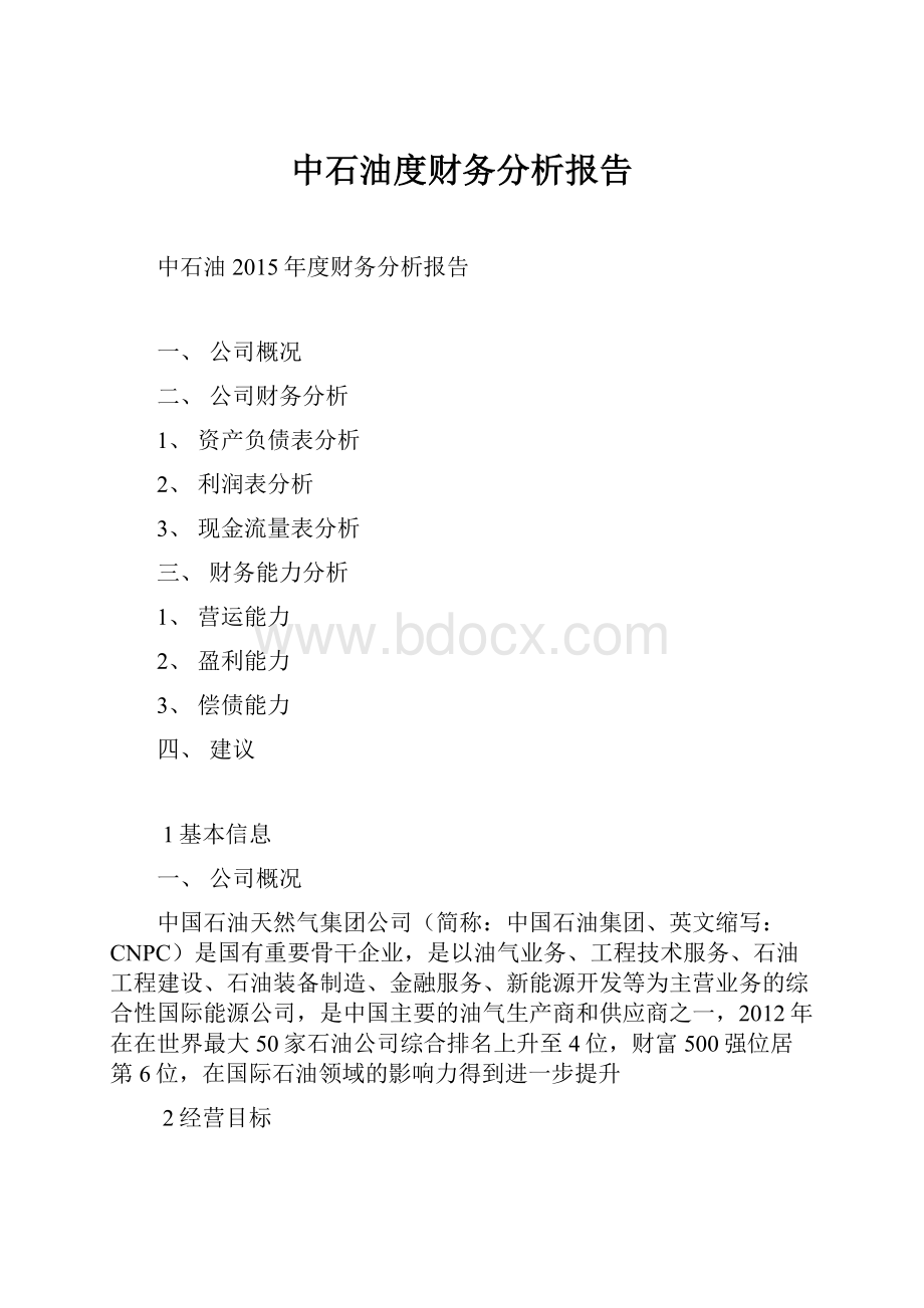 中石油度财务分析报告.docx_第1页