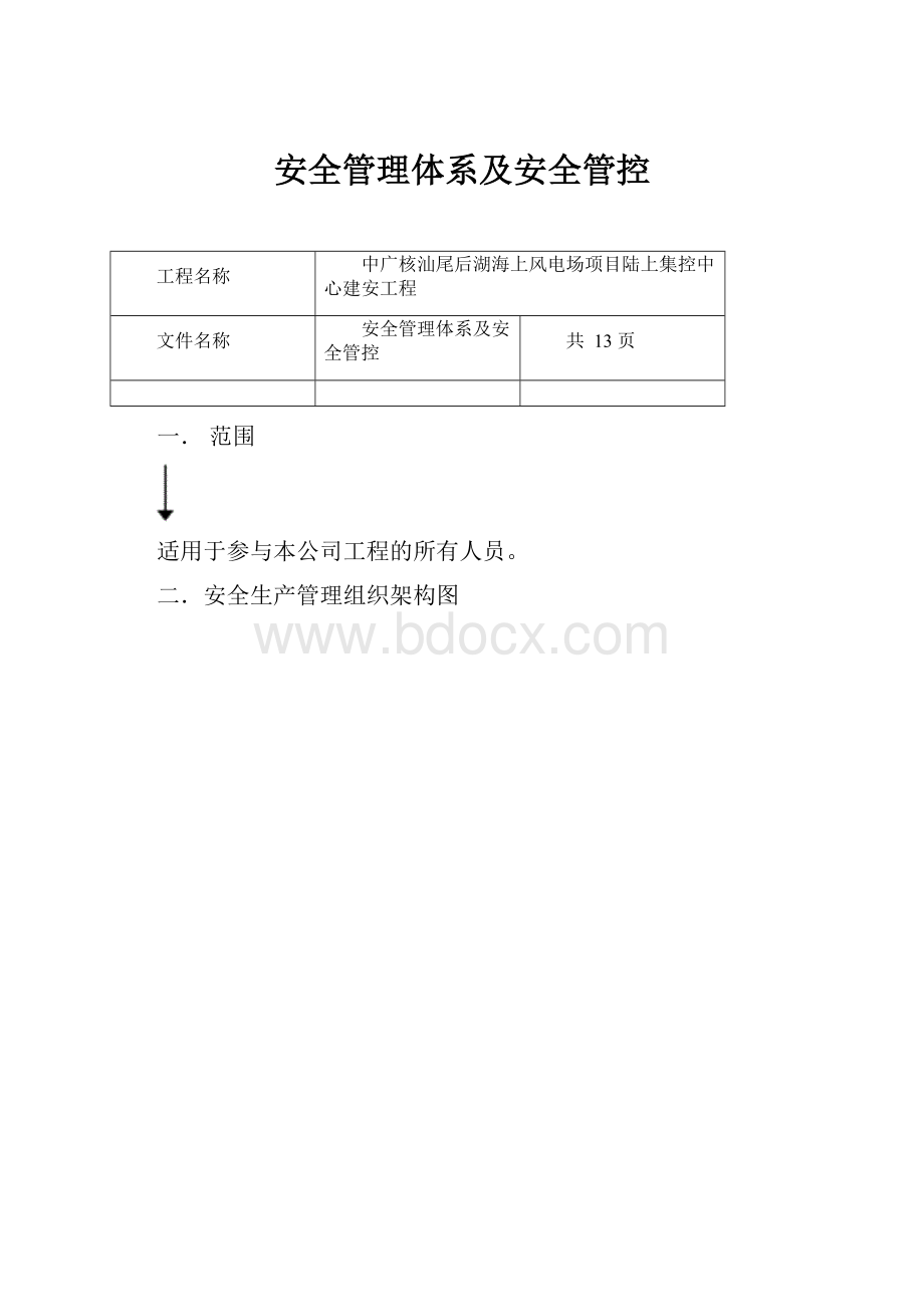 安全管理体系及安全管控.docx