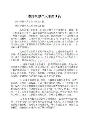 教师研修个人总结5篇.docx