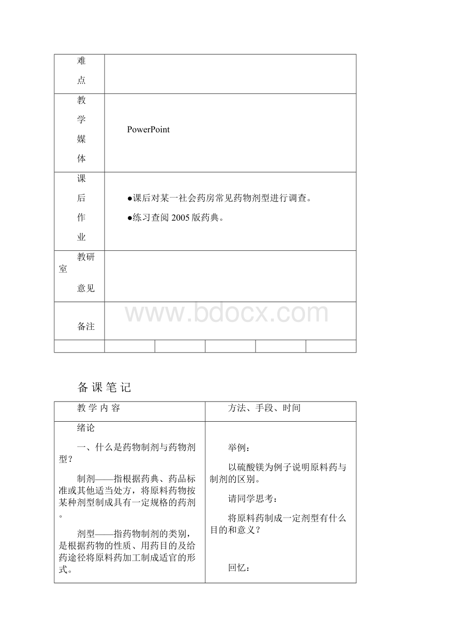 药品生产技术教案.docx_第2页