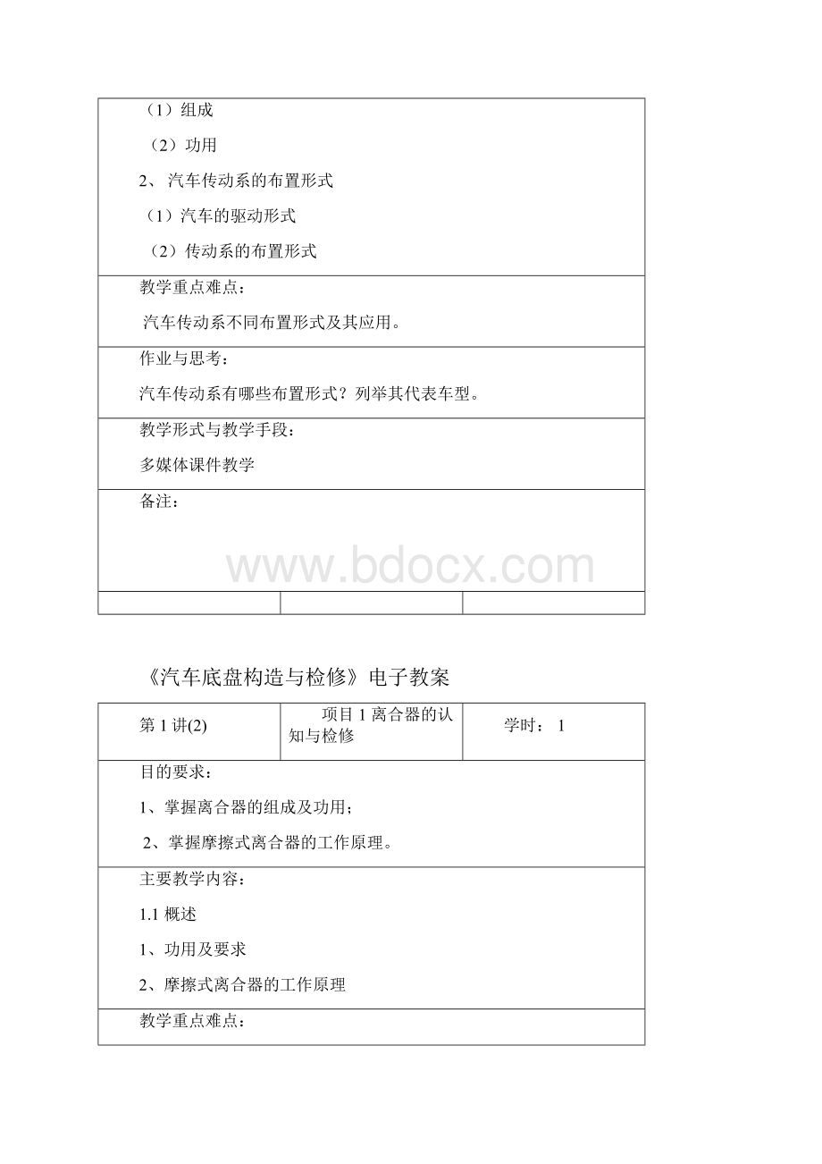 汽车底盘构造与检修电子教案.docx_第2页