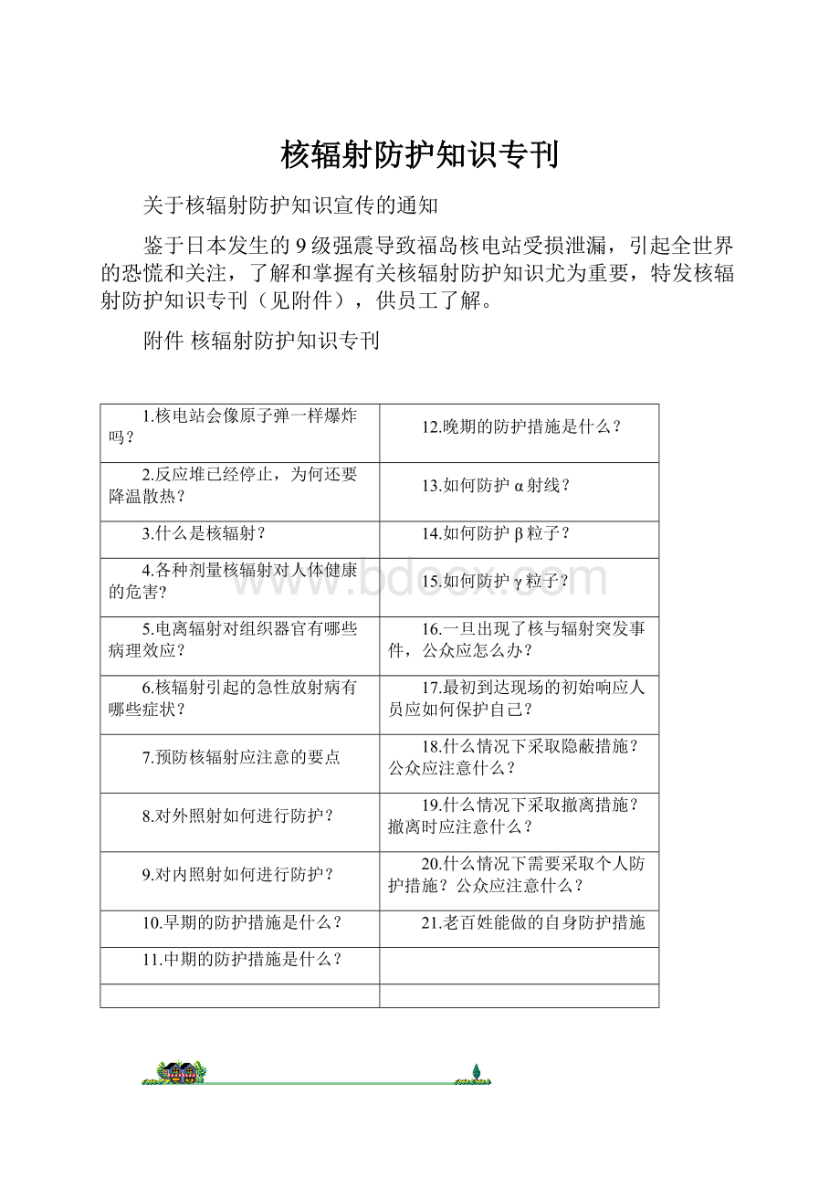 核辐射防护知识专刊.docx_第1页