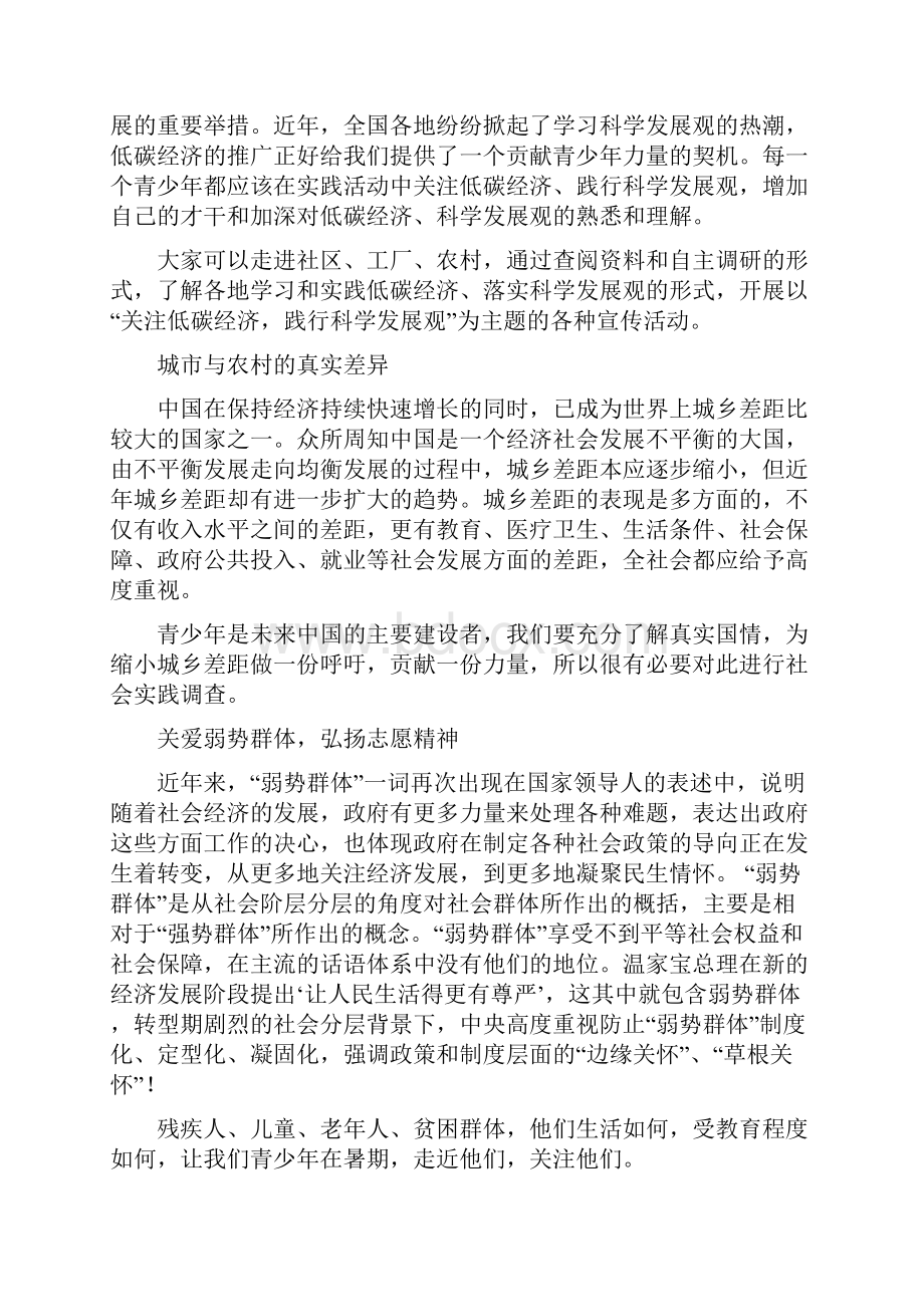 暑期主题社会实践 工作任务详解精选多篇.docx_第3页