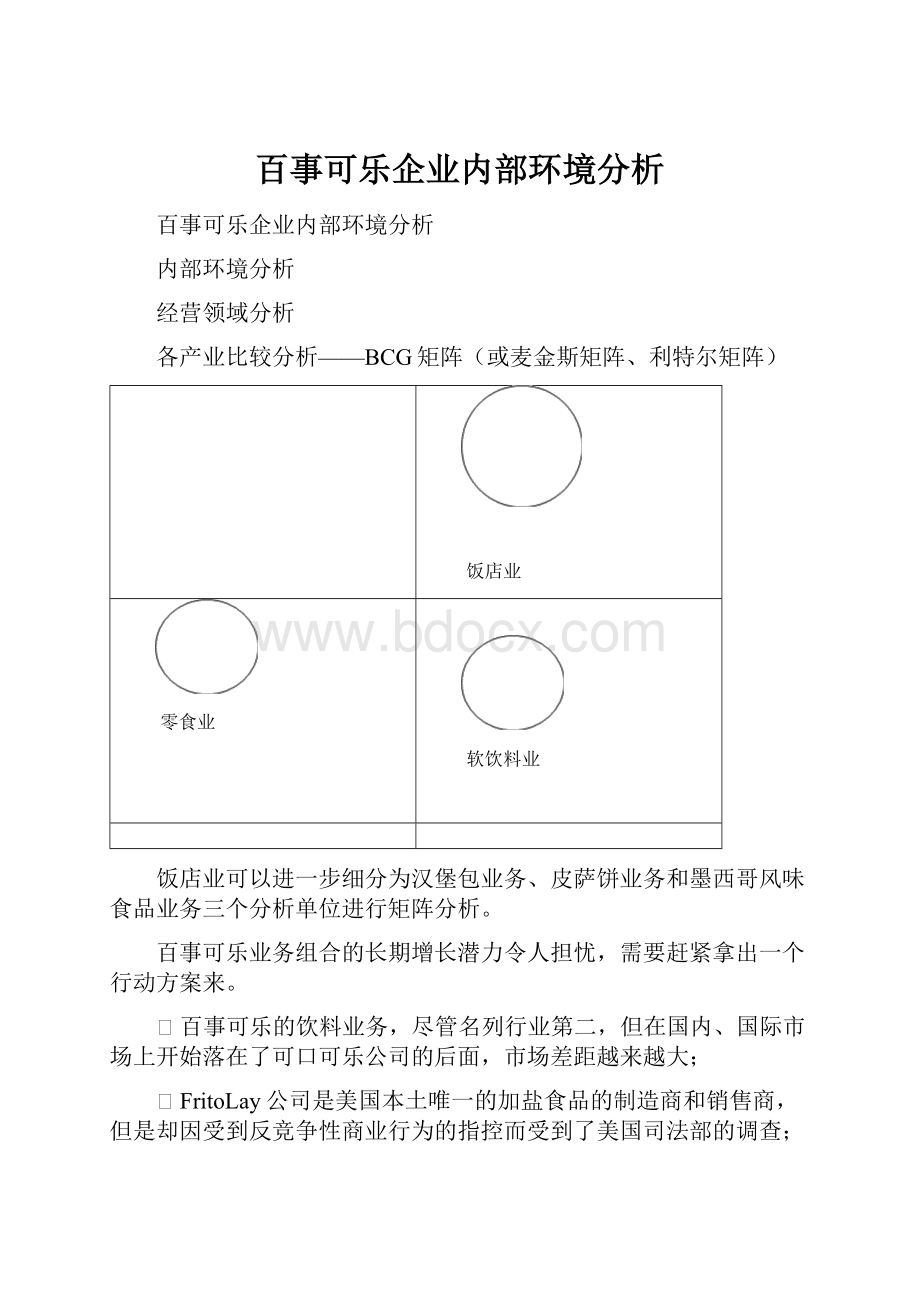 百事可乐企业内部环境分析.docx_第1页