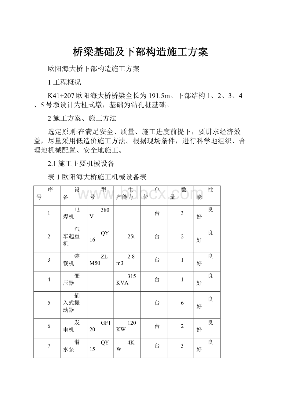 桥梁基础及下部构造施工方案.docx