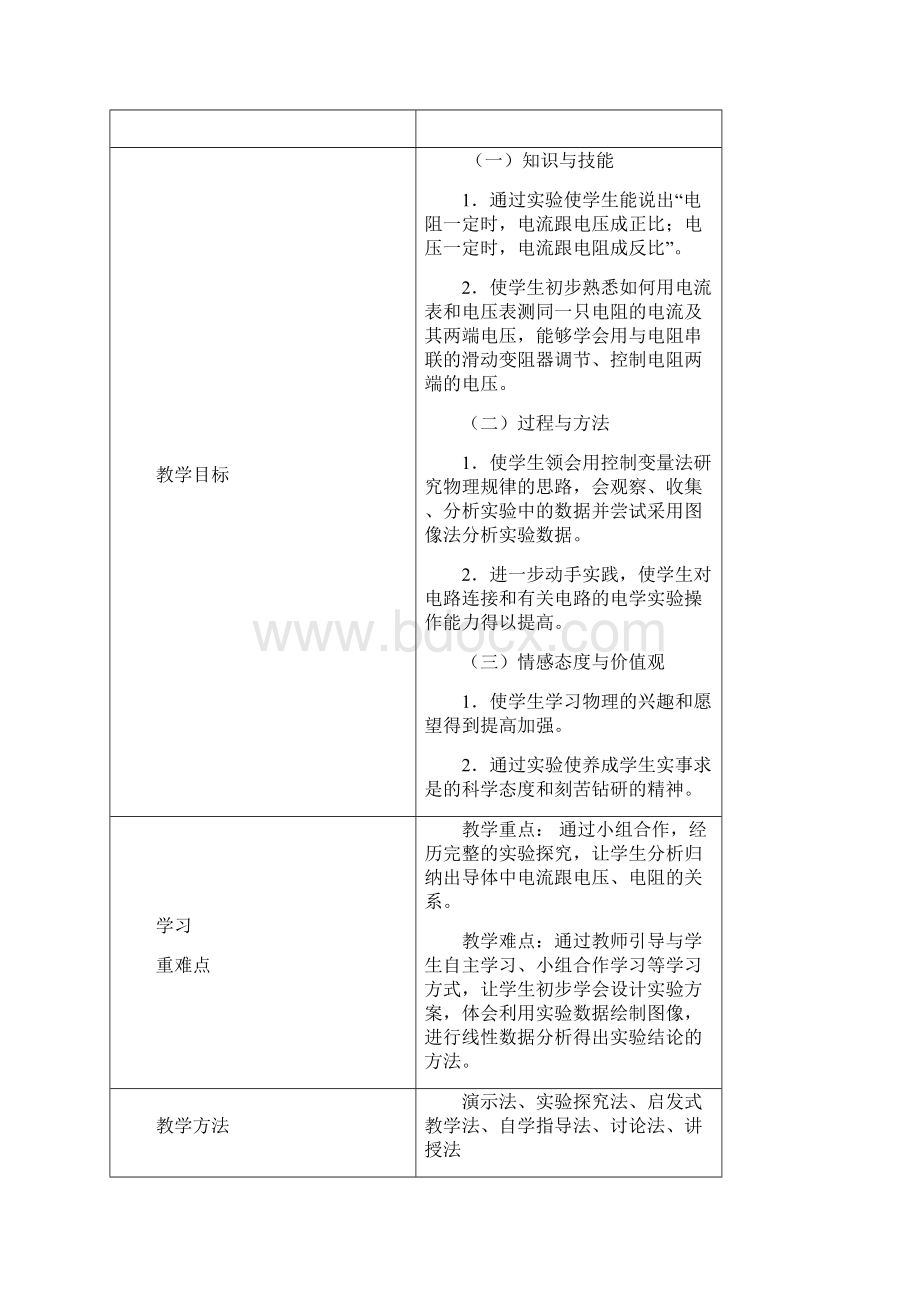 电流与电压和电阻关系 教学设计.docx_第3页