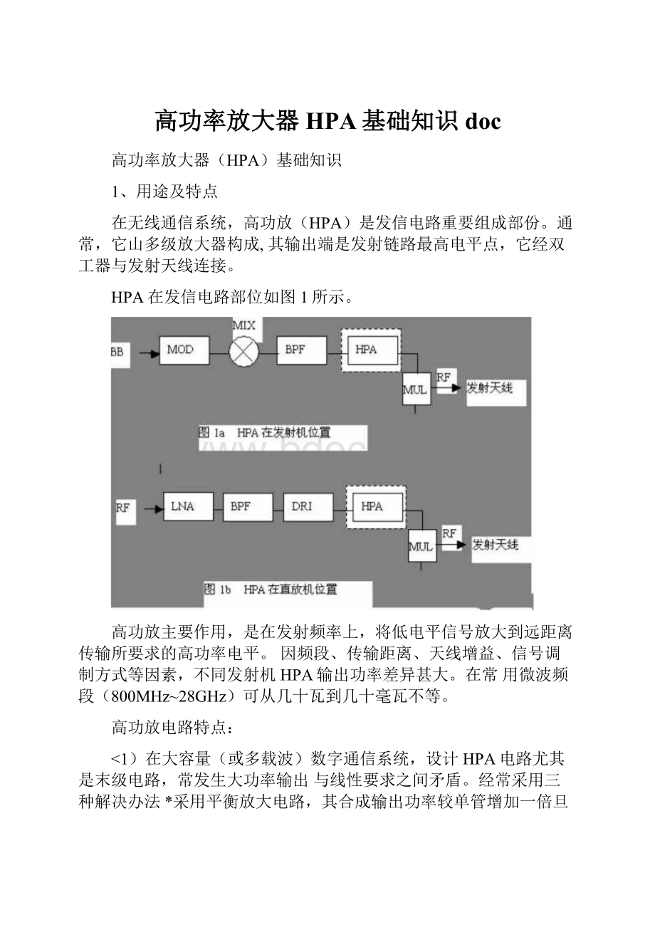 高功率放大器HPA基础知识doc.docx_第1页