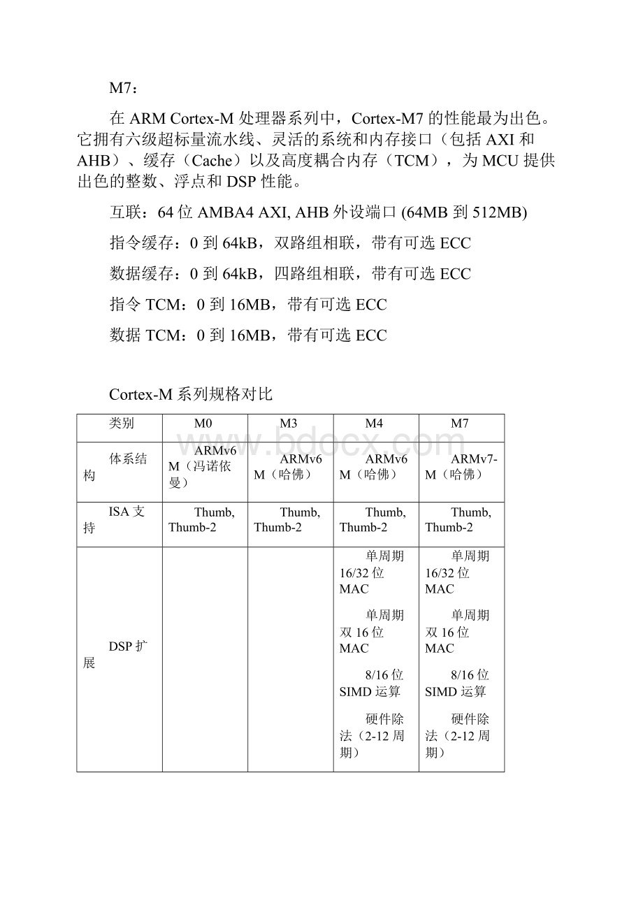 ARMCortex各系列处理器分类比较教学文稿.docx_第2页