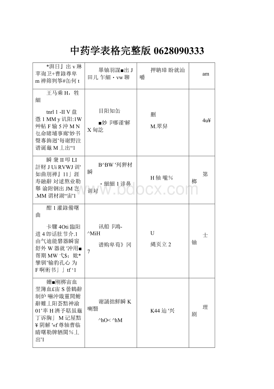 中药学表格完整版0628090333.docx