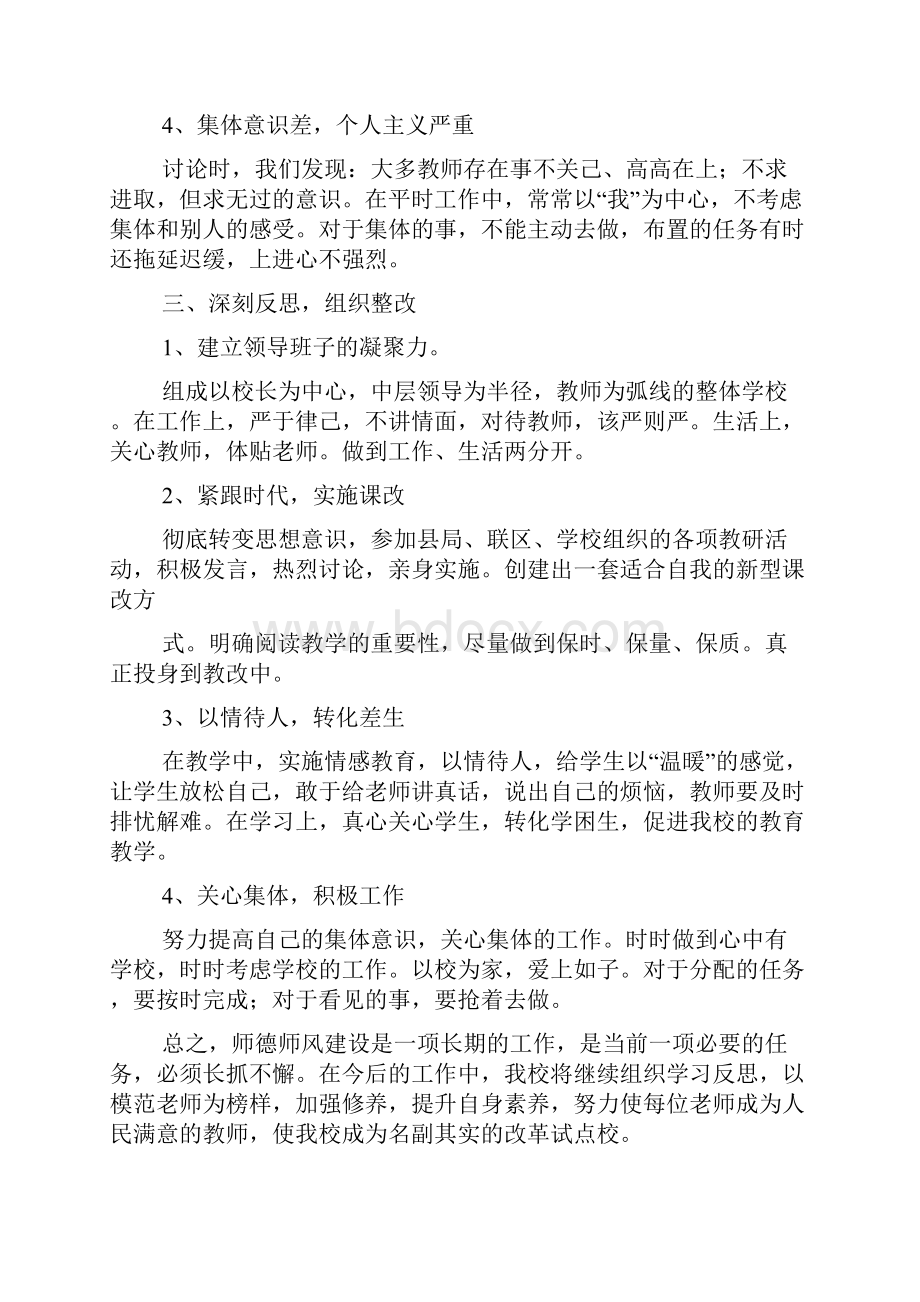 小学校师德师风专项整治活动自查报告.docx_第2页