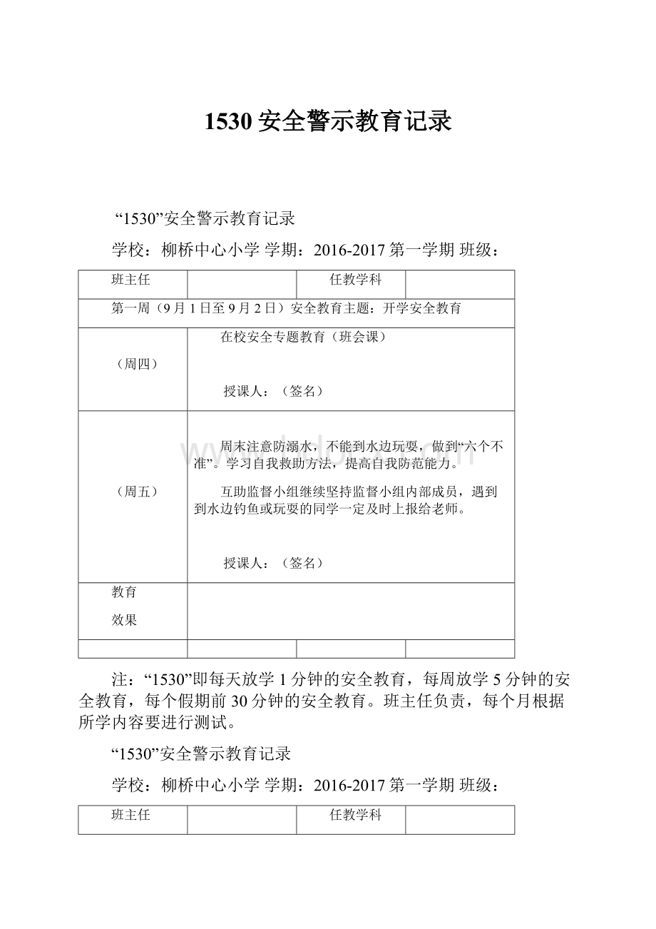 1530安全警示教育记录.docx