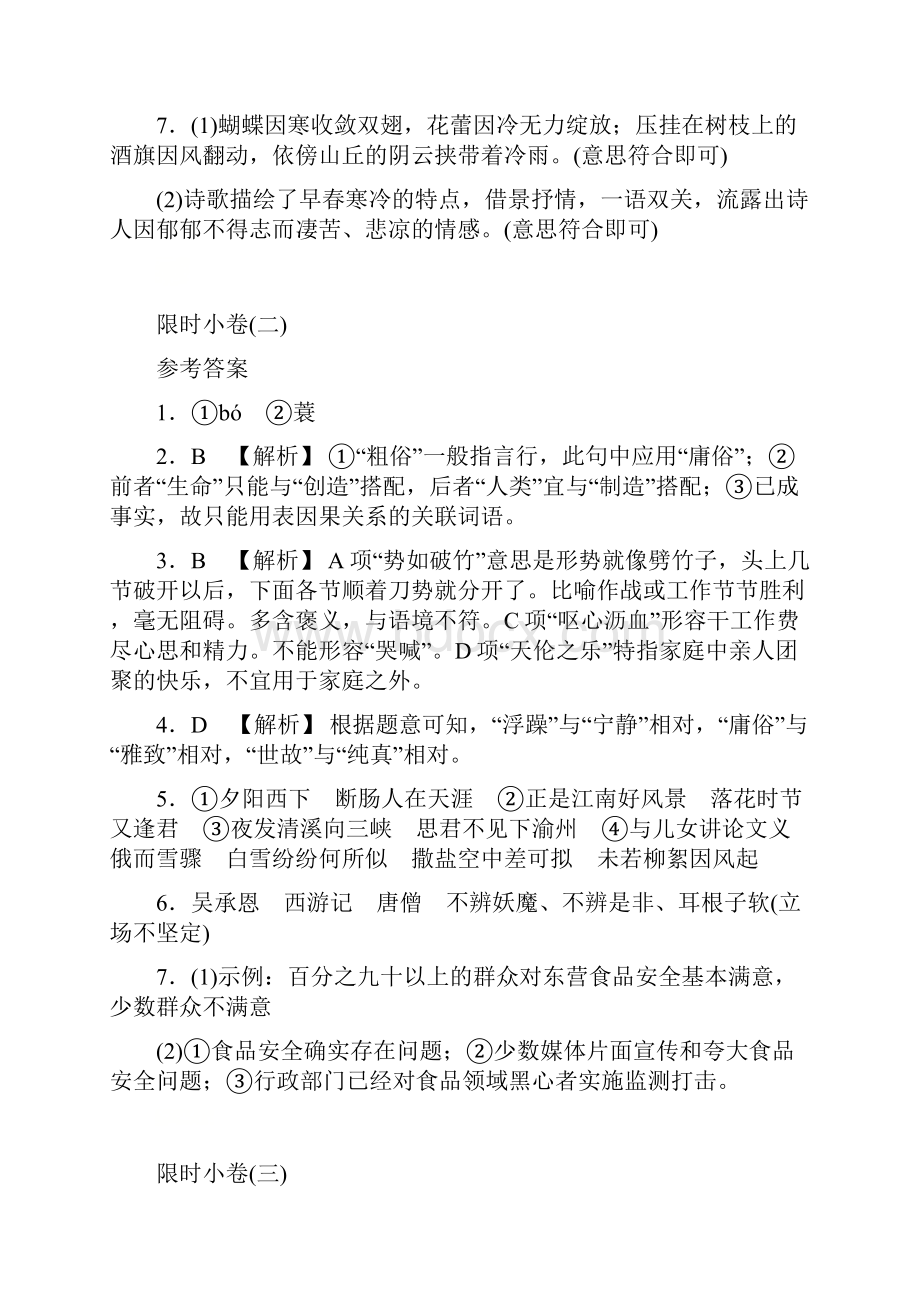 中考语文练习专题 答案.docx_第2页