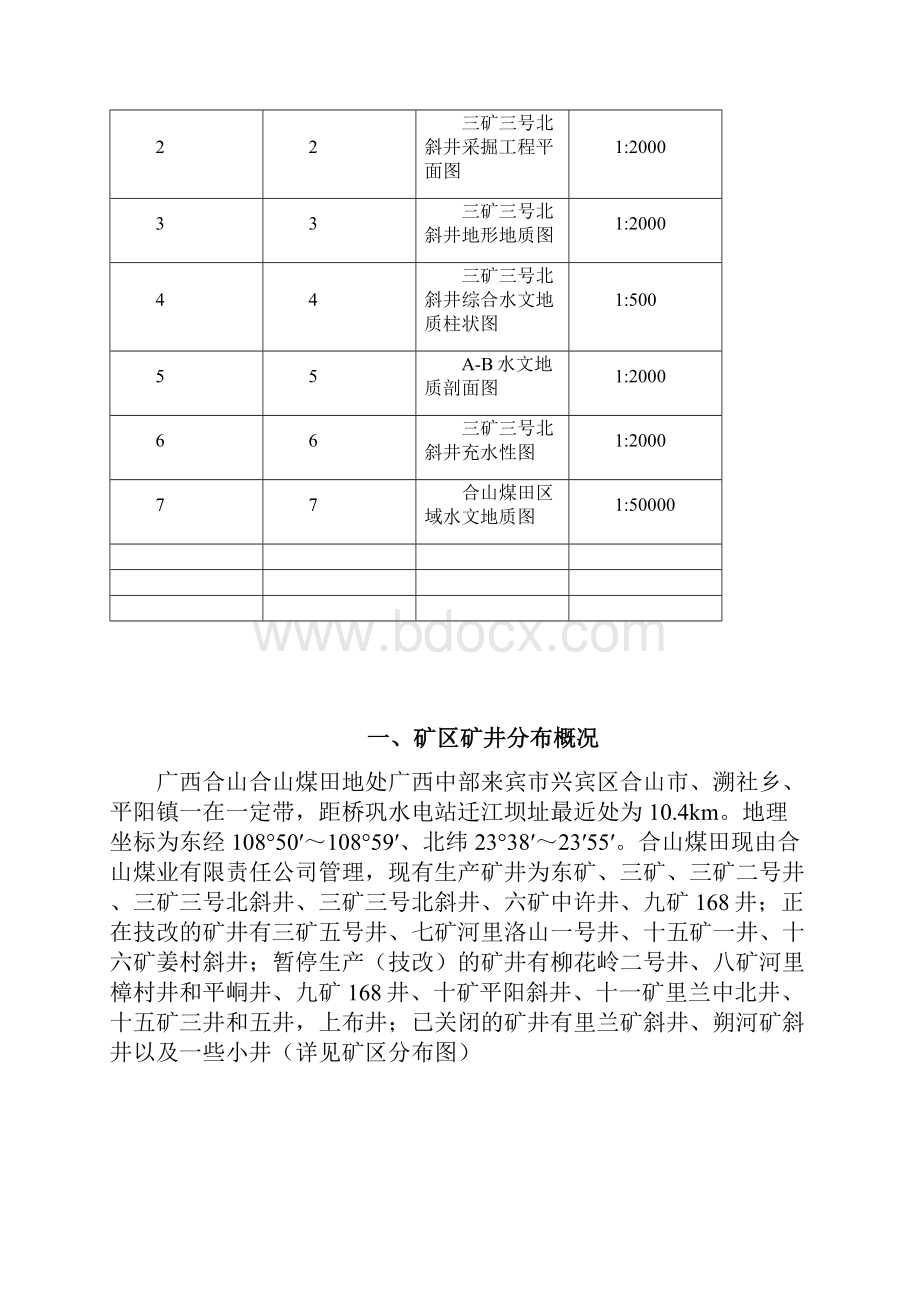 三矿三号北斜井水文地质现状条件专题报告.docx_第2页