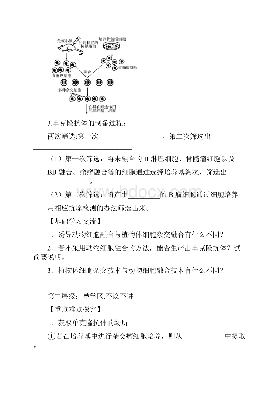 专题274 动物细胞融合与单克隆抗体高三生物一.docx_第2页