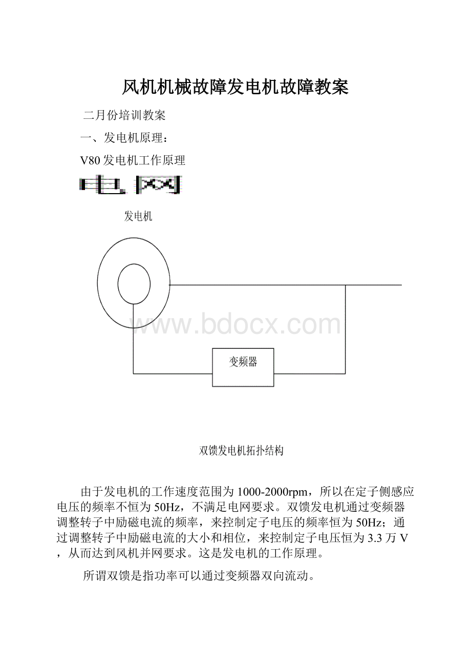 风机机械故障发电机故障教案.docx