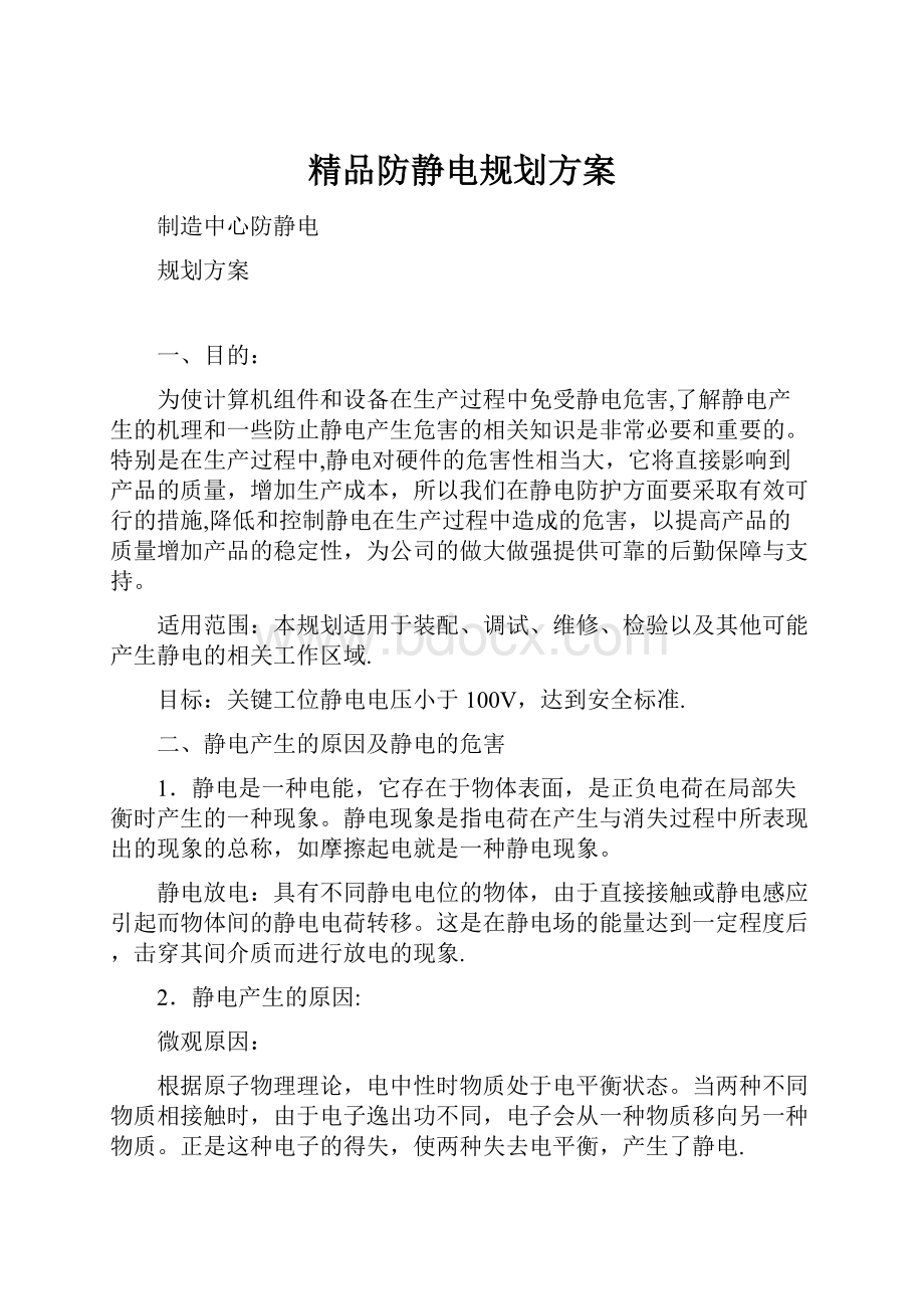 精品防静电规划方案.docx