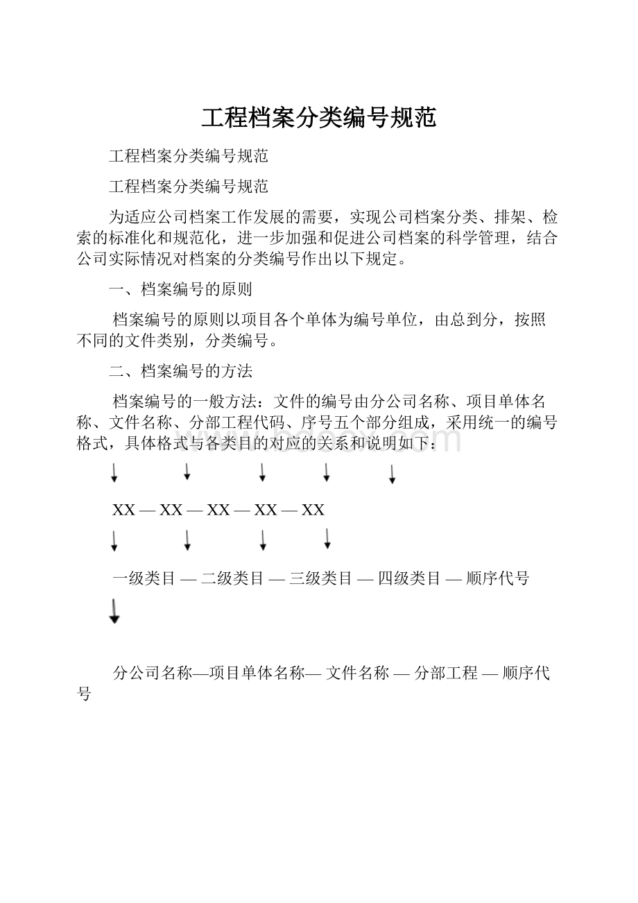 工程档案分类编号规范.docx