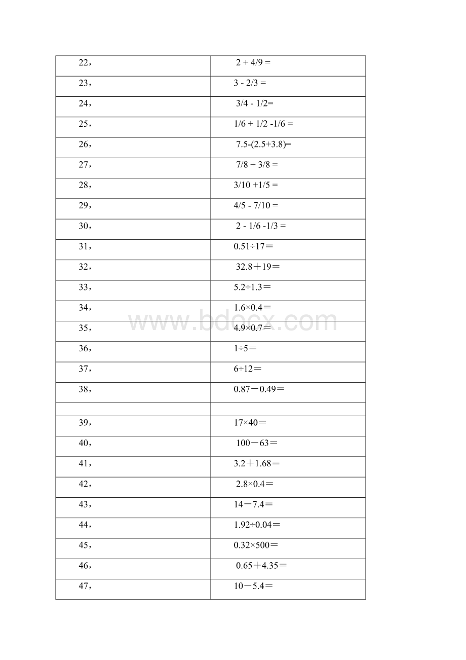 小学五年级数学下册口算500题.docx_第2页