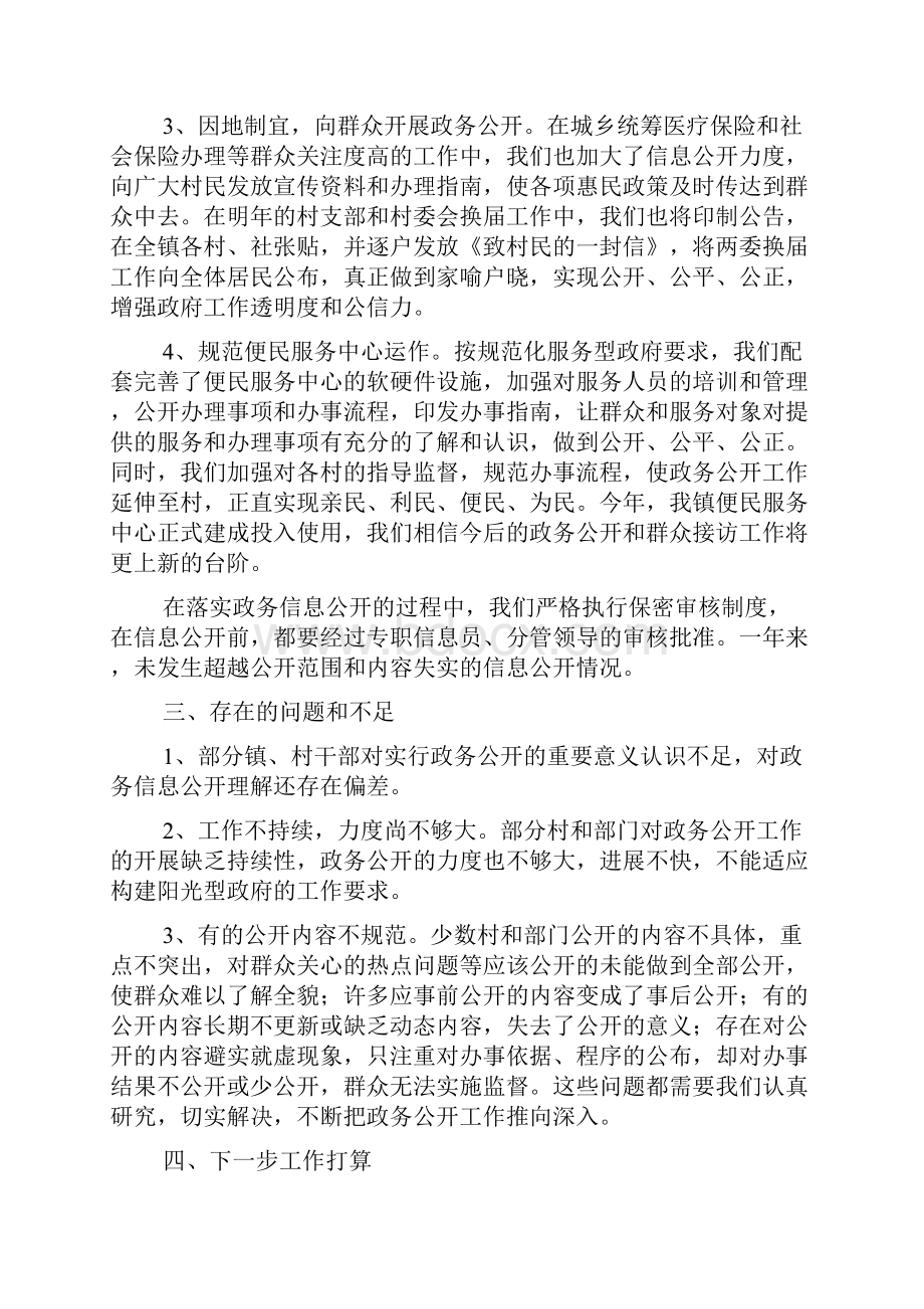 度镇政府政务公开总结.docx_第2页