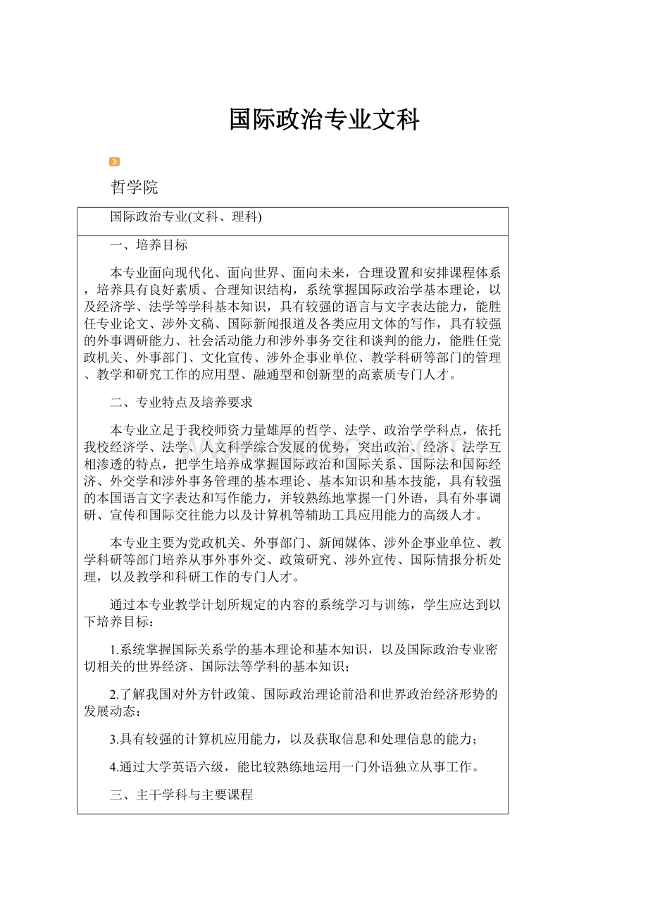 国际政治专业文科.docx