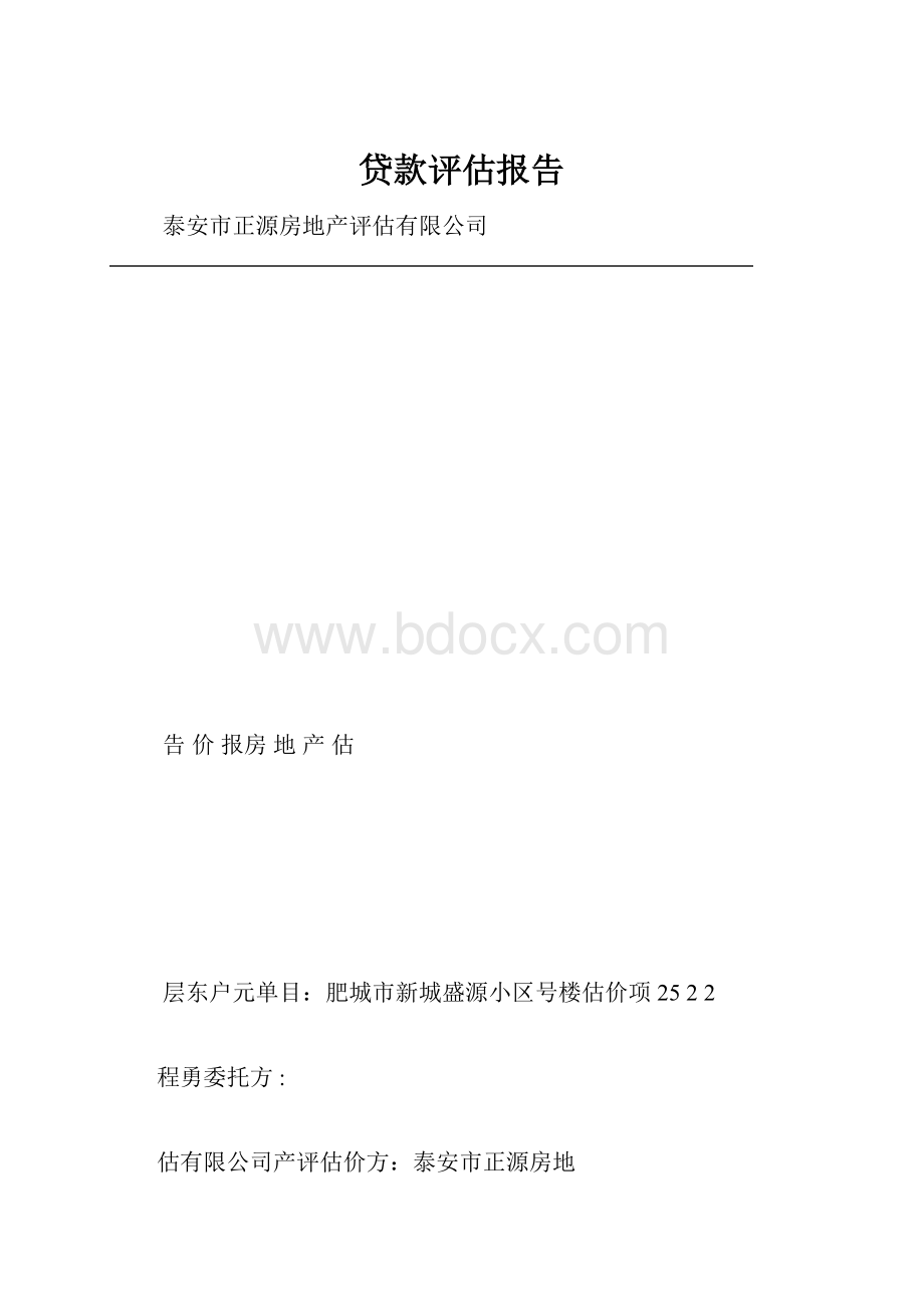 贷款评估报告.docx