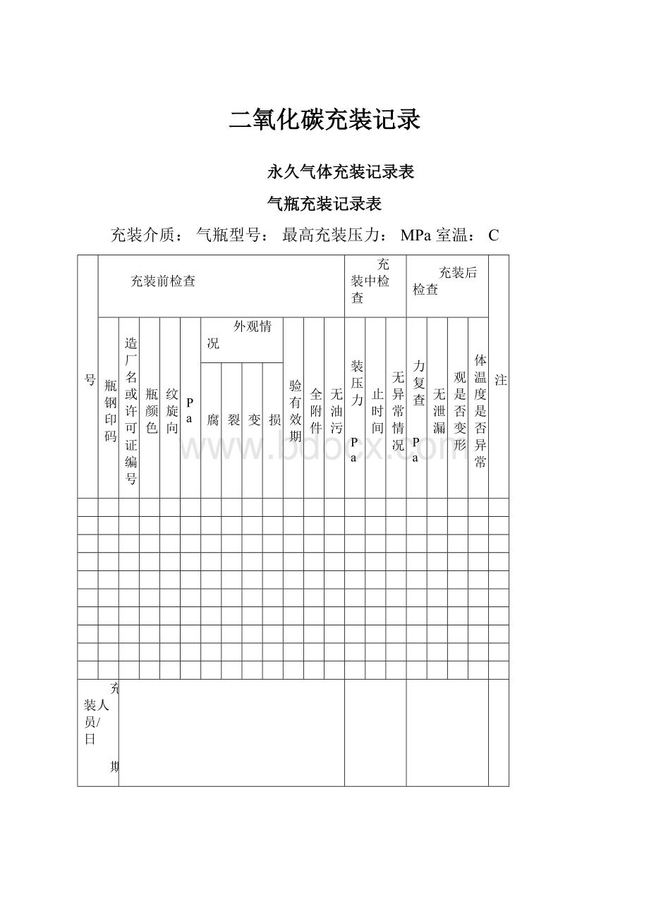 二氧化碳充装记录.docx