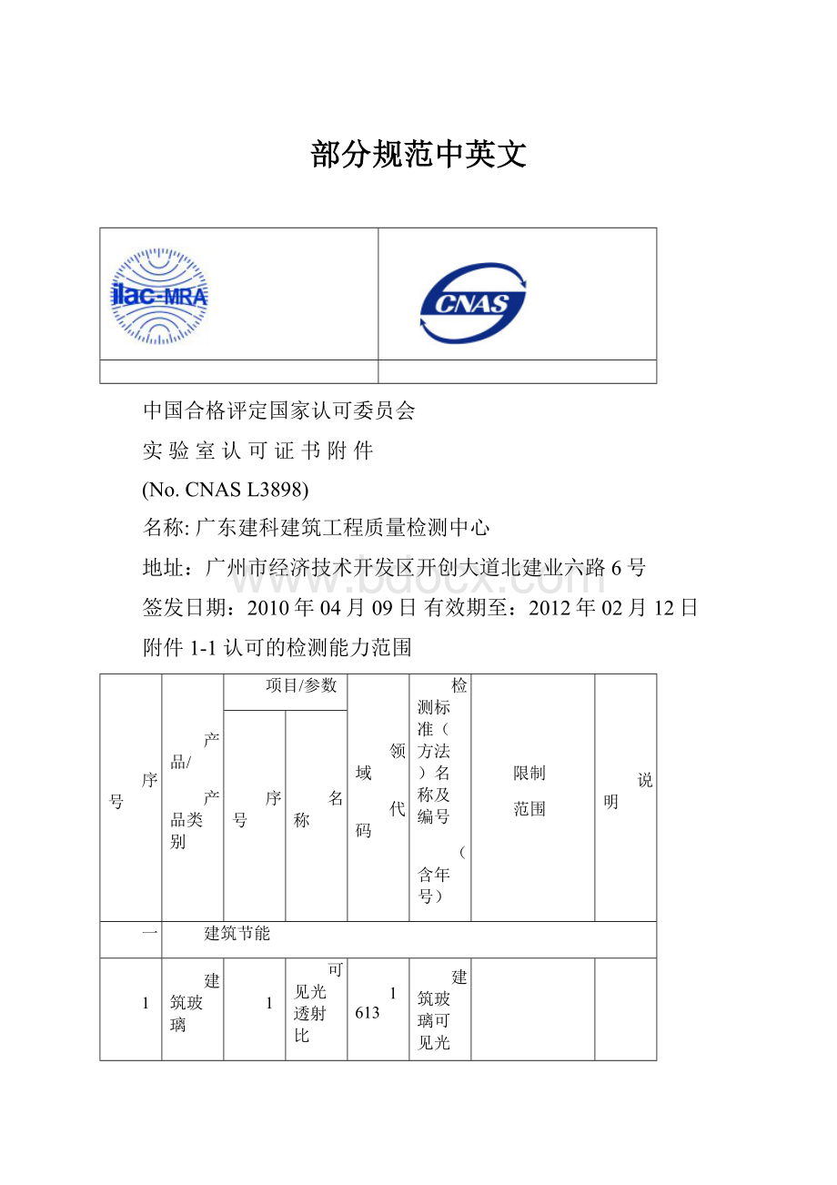 部分规范中英文.docx