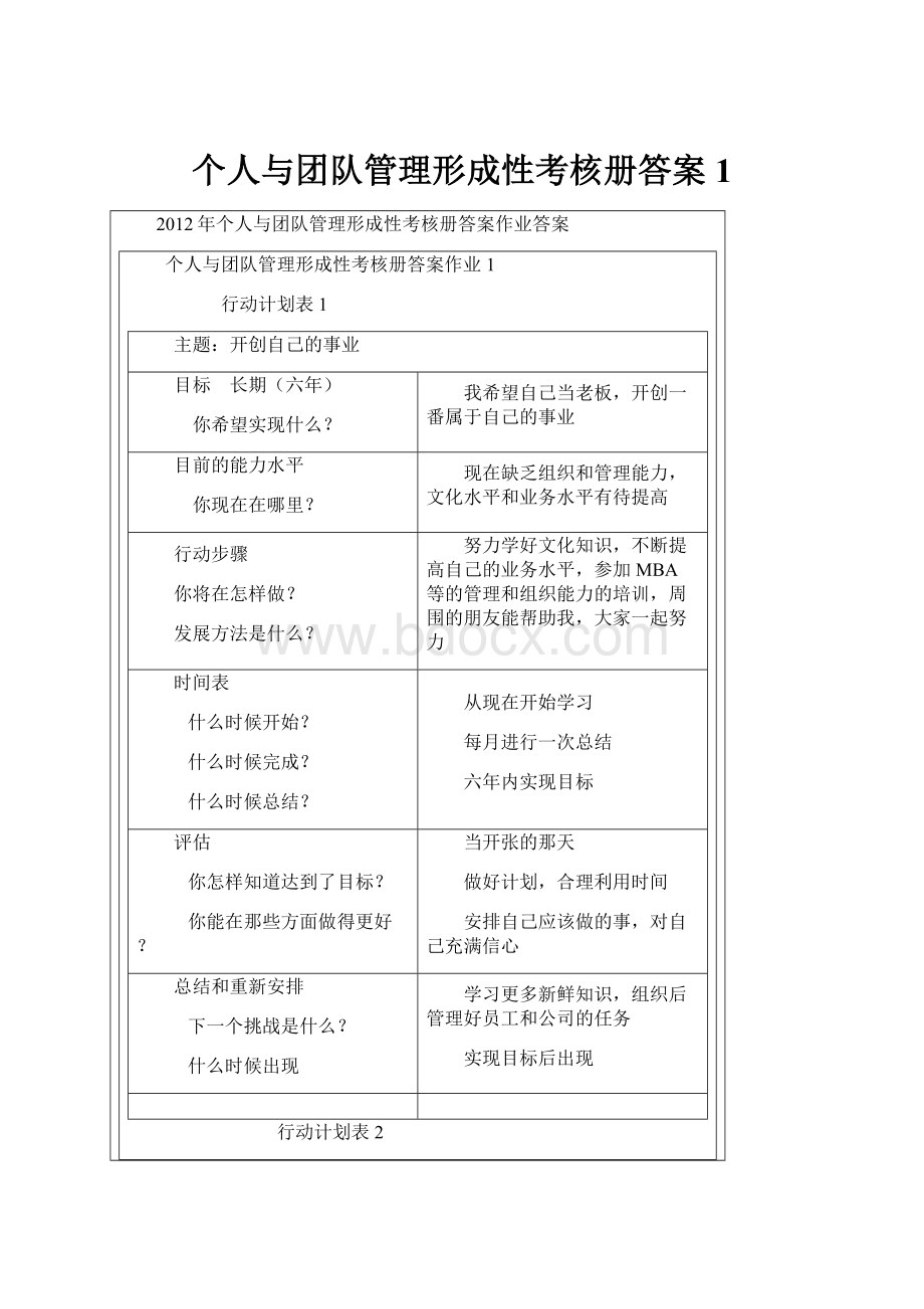 个人与团队管理形成性考核册答案1.docx