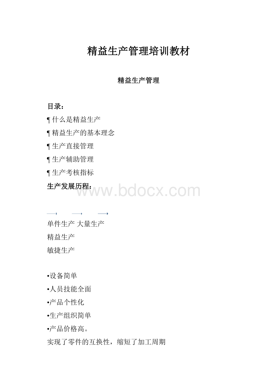 精益生产管理培训教材.docx