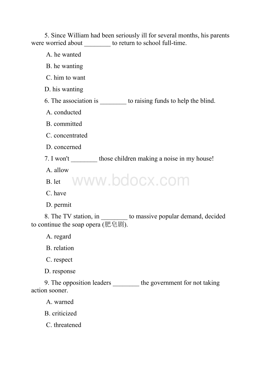 大学英语选择题61道及答案.docx_第2页