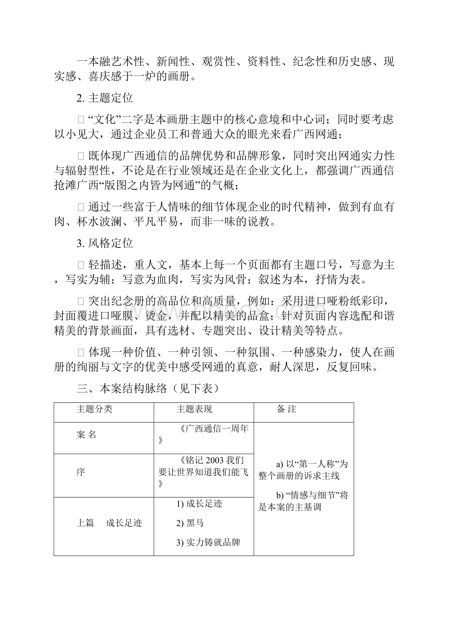 广西网通一周年纪念册策划方案.docx_第2页