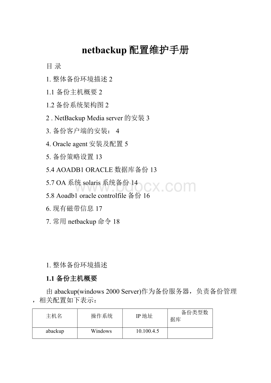 netbackup配置维护手册.docx_第1页