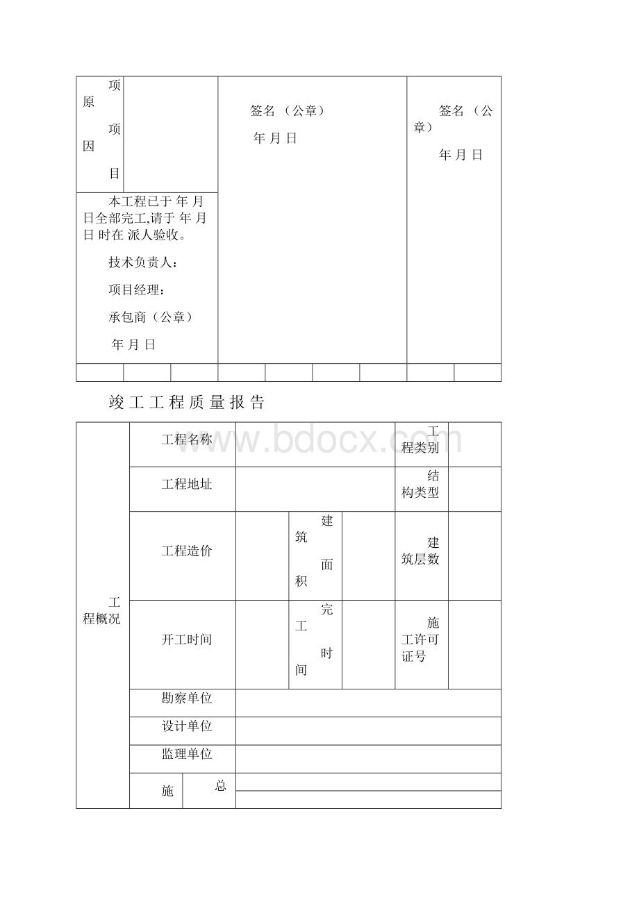 安徽省单位工程竣工验收报告空表格.docx_第2页