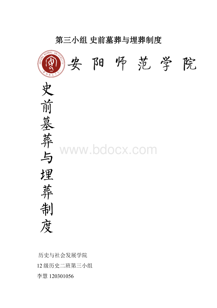 第三小组史前墓葬与埋葬制度.docx