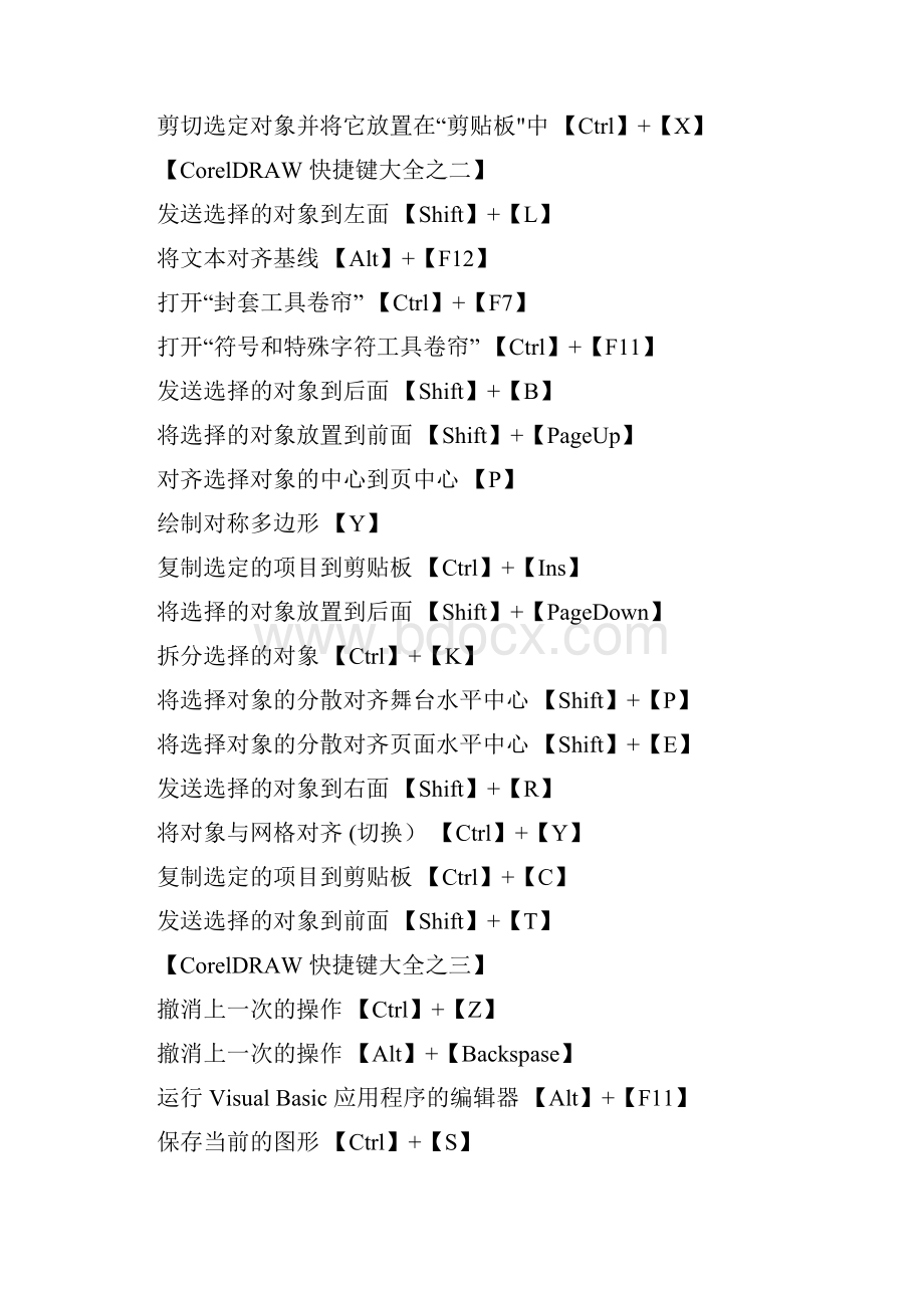 CorelDRAW快捷键大全.docx_第2页