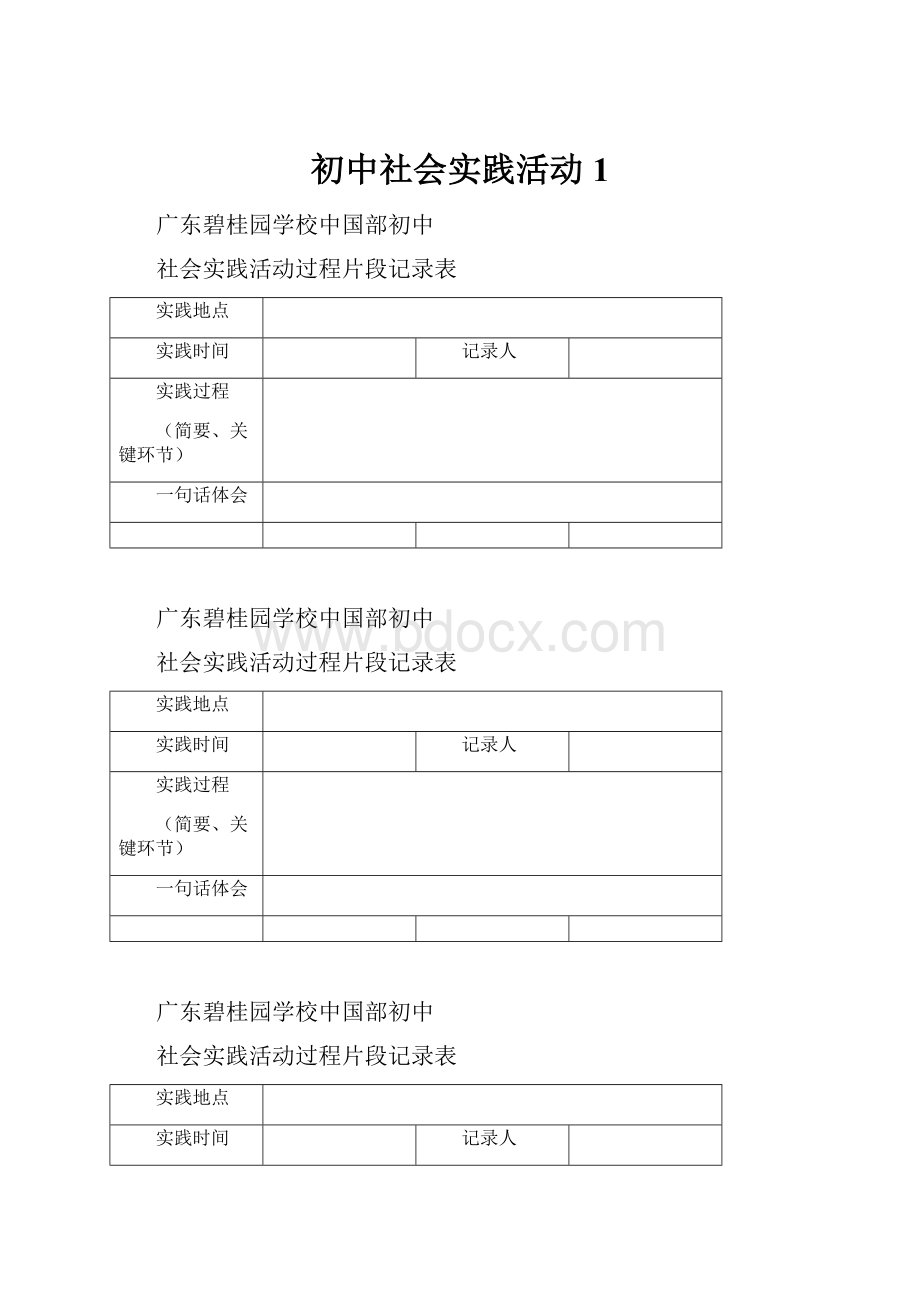 初中社会实践活动1.docx_第1页