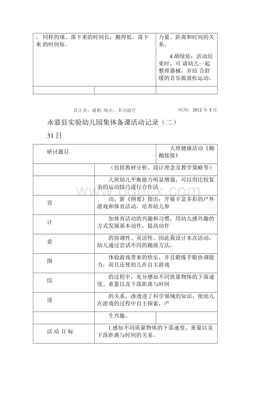 幼儿园集体备课活动记录.docx_第3页