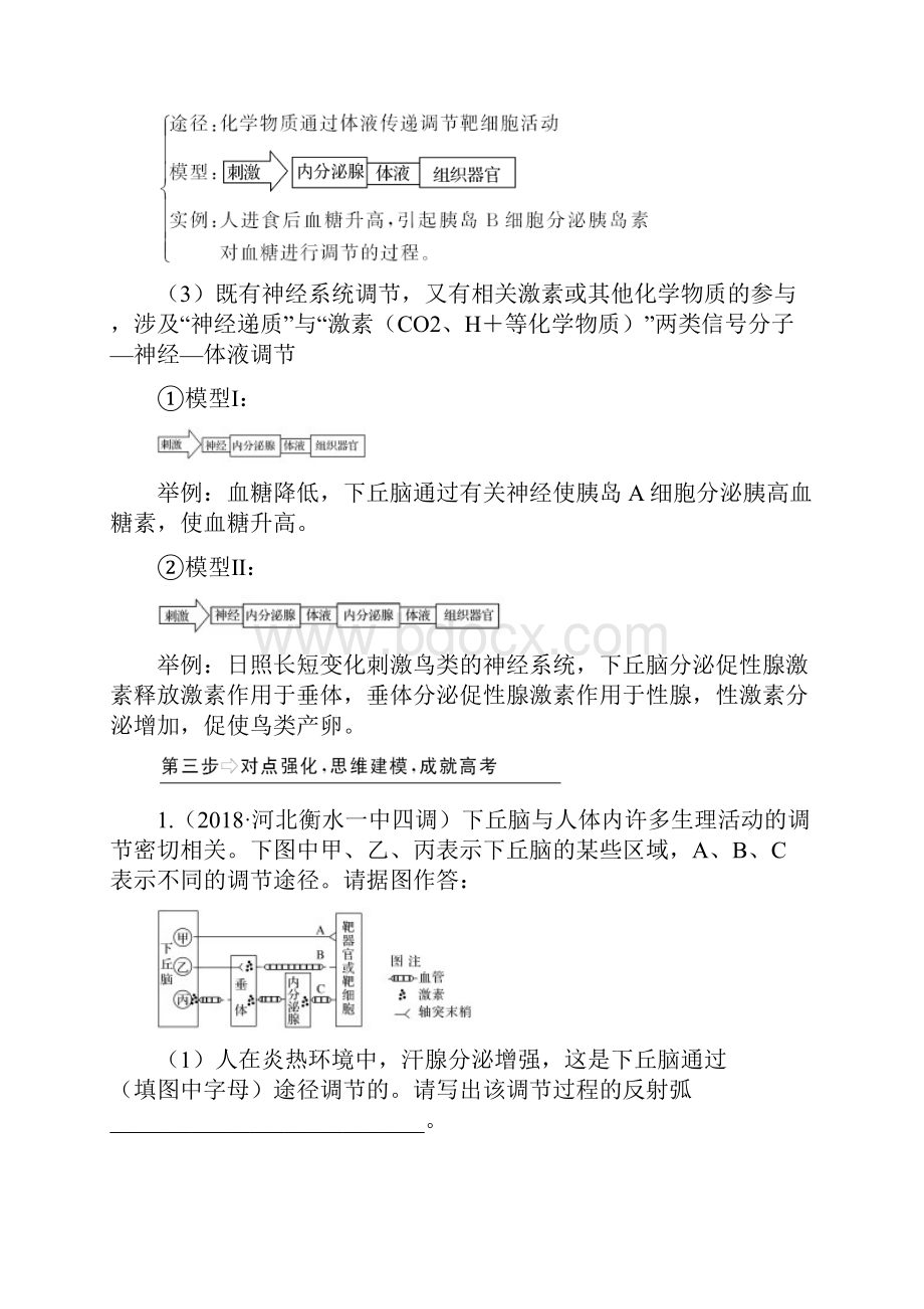 版高考生物大一轮复习 第八单元 生命活动的调节 补上一课5含实验素养提升5学案.docx_第3页