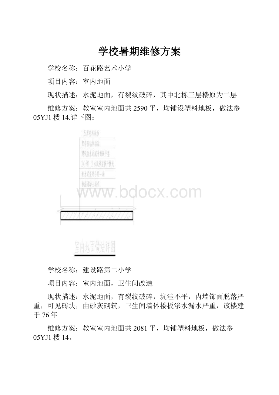 学校暑期维修方案.docx