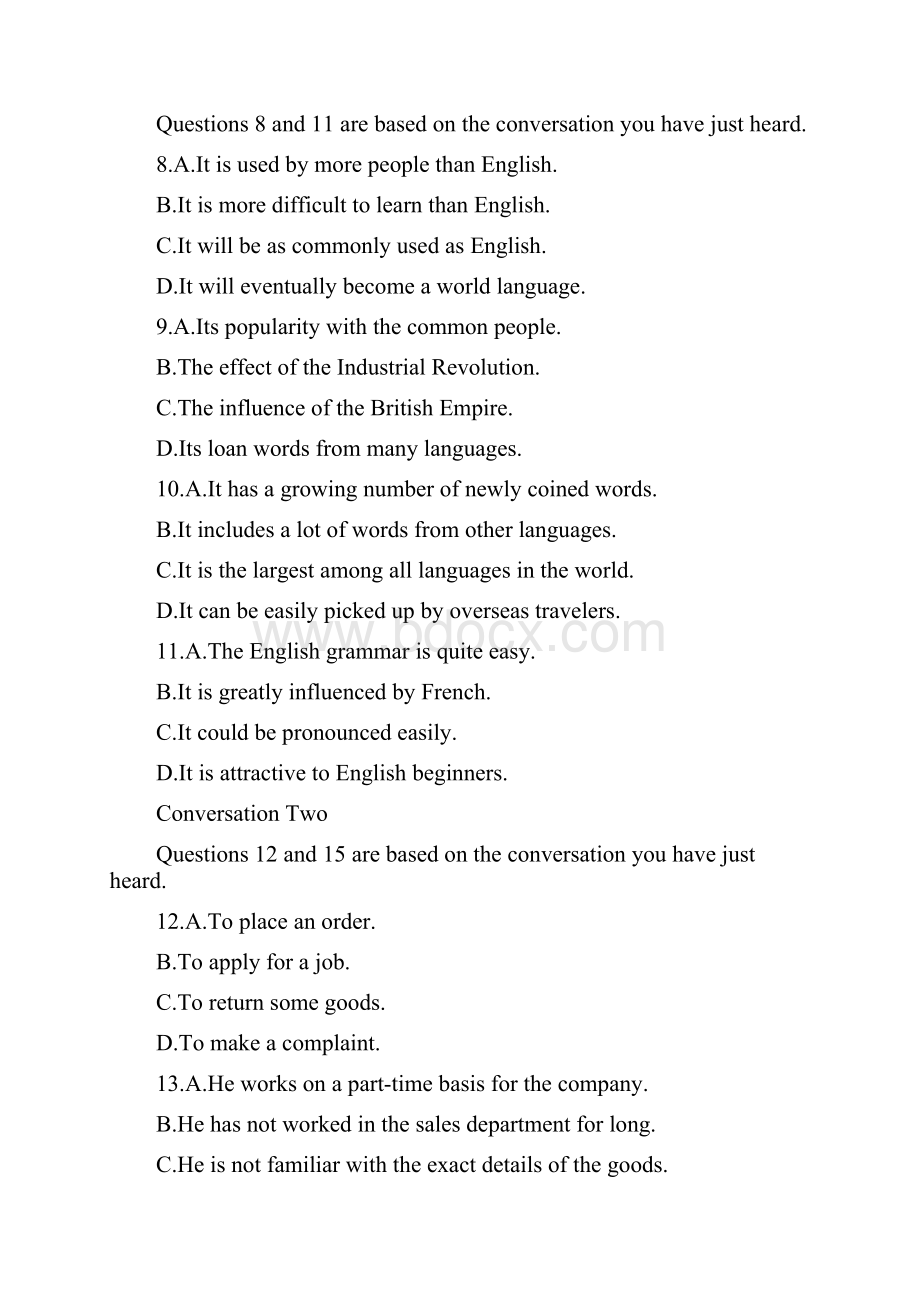 大学英语四级考试真题及答案第1套.docx_第3页