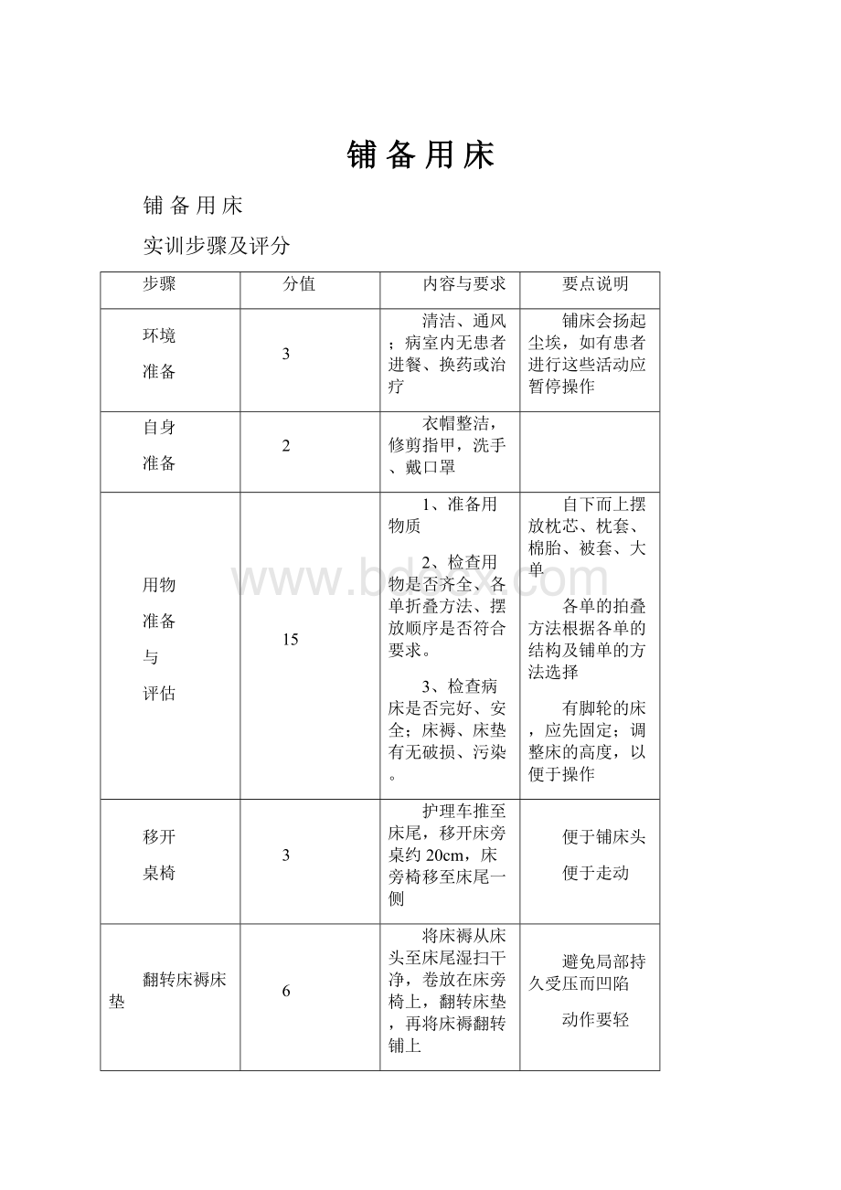 铺 备 用 床.docx