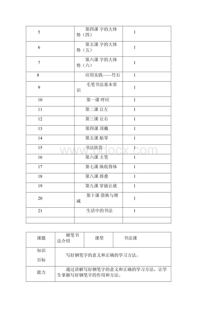 六年级下书法课教案西北大学出版社.docx_第3页