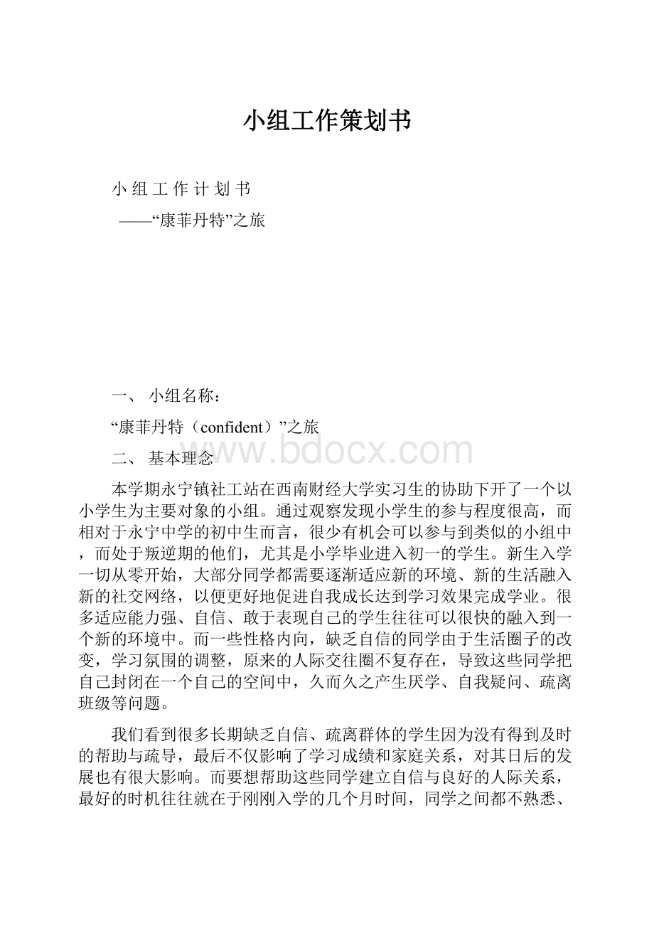 小组工作策划书.docx