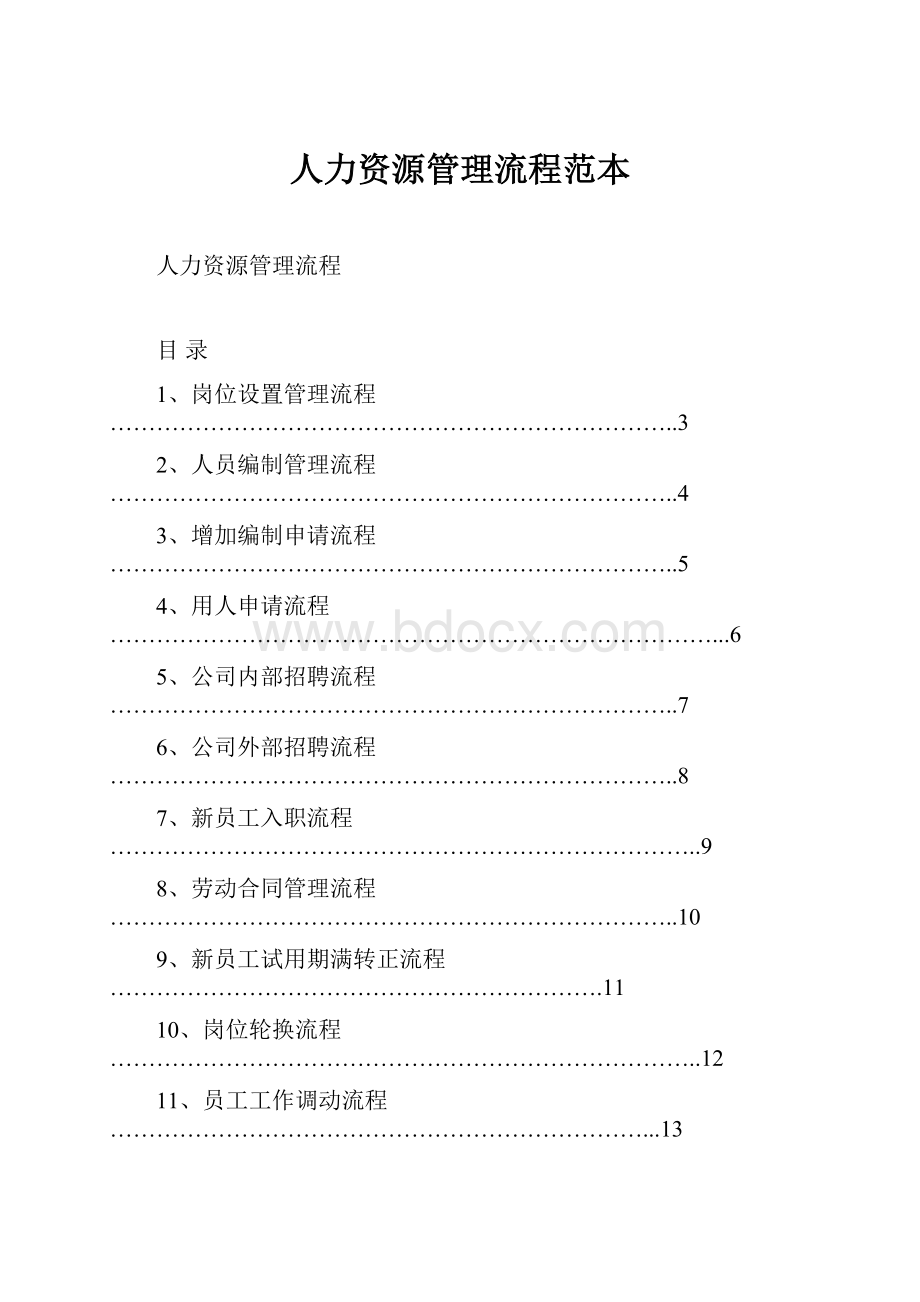 人力资源管理流程范本.docx