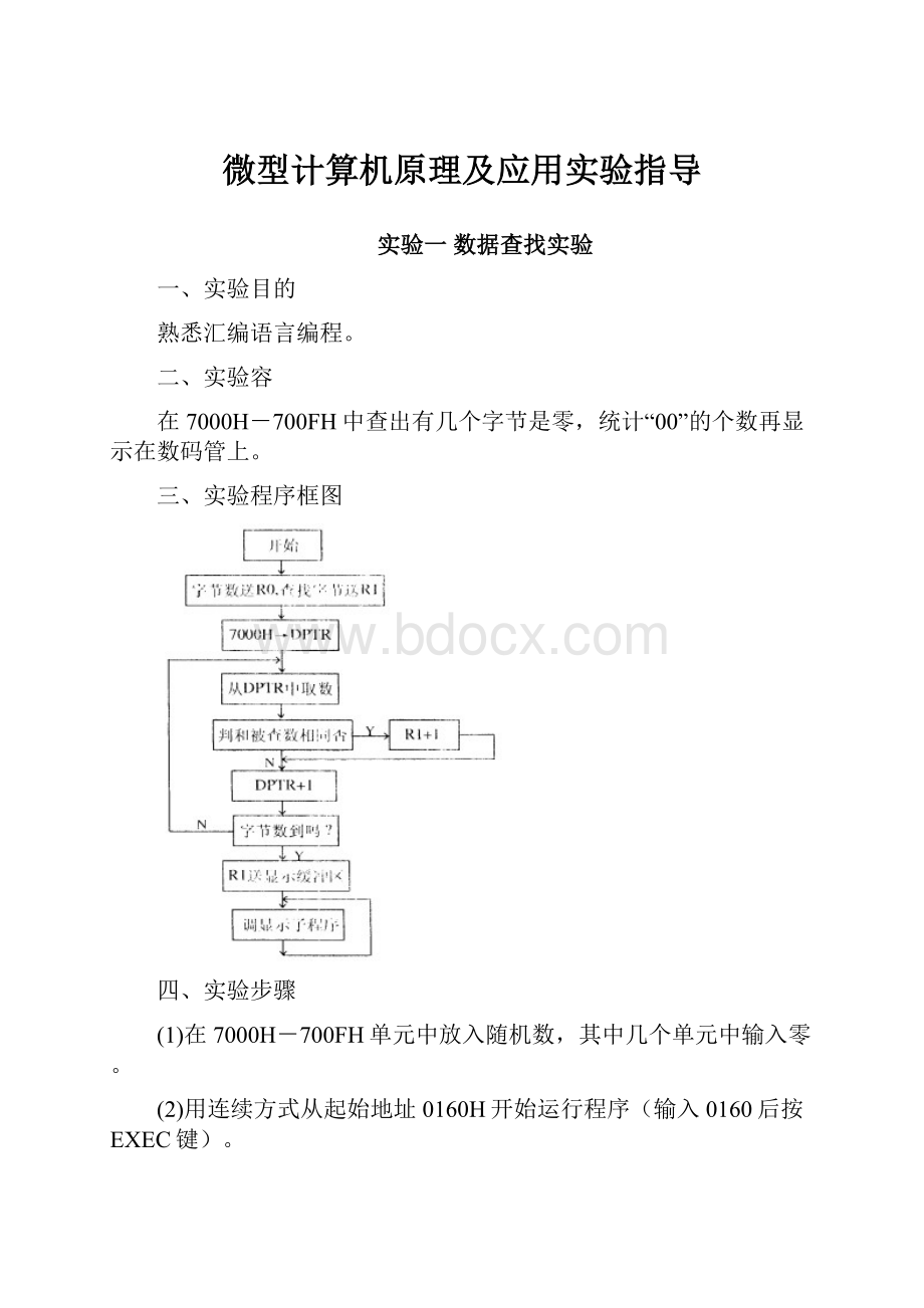 微型计算机原理及应用实验指导.docx