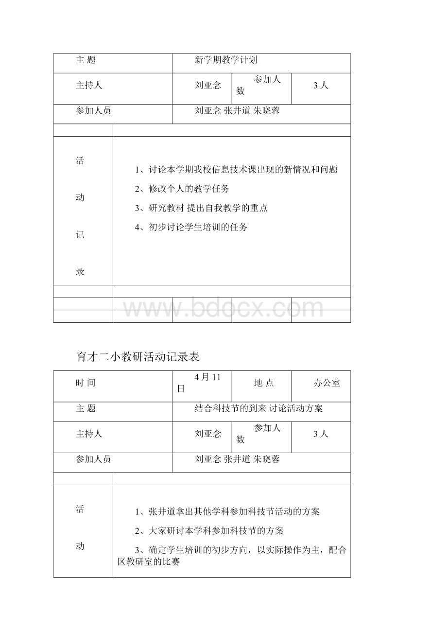 育才二小教研活动记录表.docx_第2页