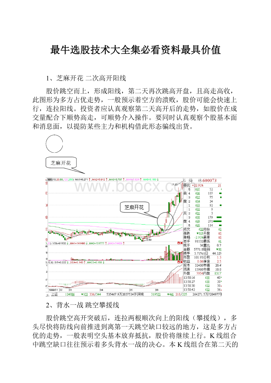 最牛选股技术大全集必看资料最具价值.docx