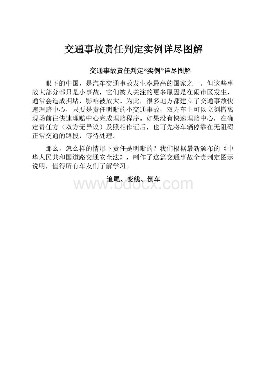 交通事故责任判定实例详尽图解.docx